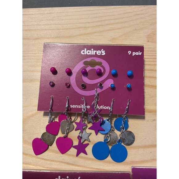 Claires Earring Set Assorted Styles & Colors Sensitive Solutions Jewelry - Picture 4 of 5
